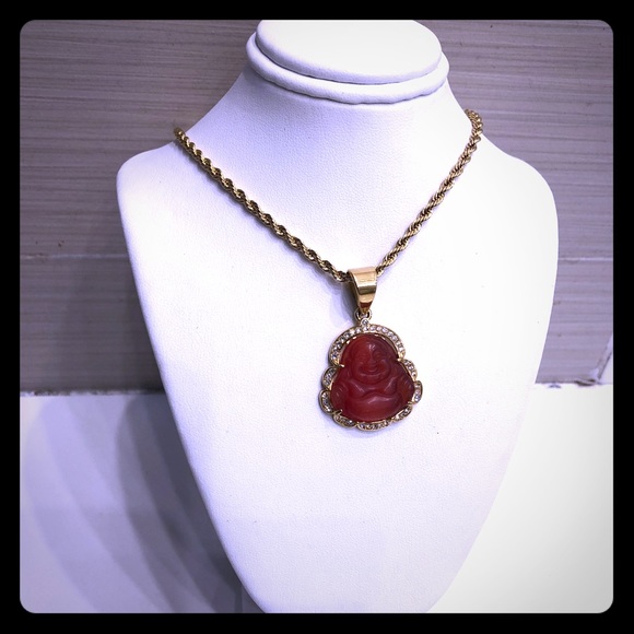 Jewelry - Smile Buddha Pendant with Rope Chain